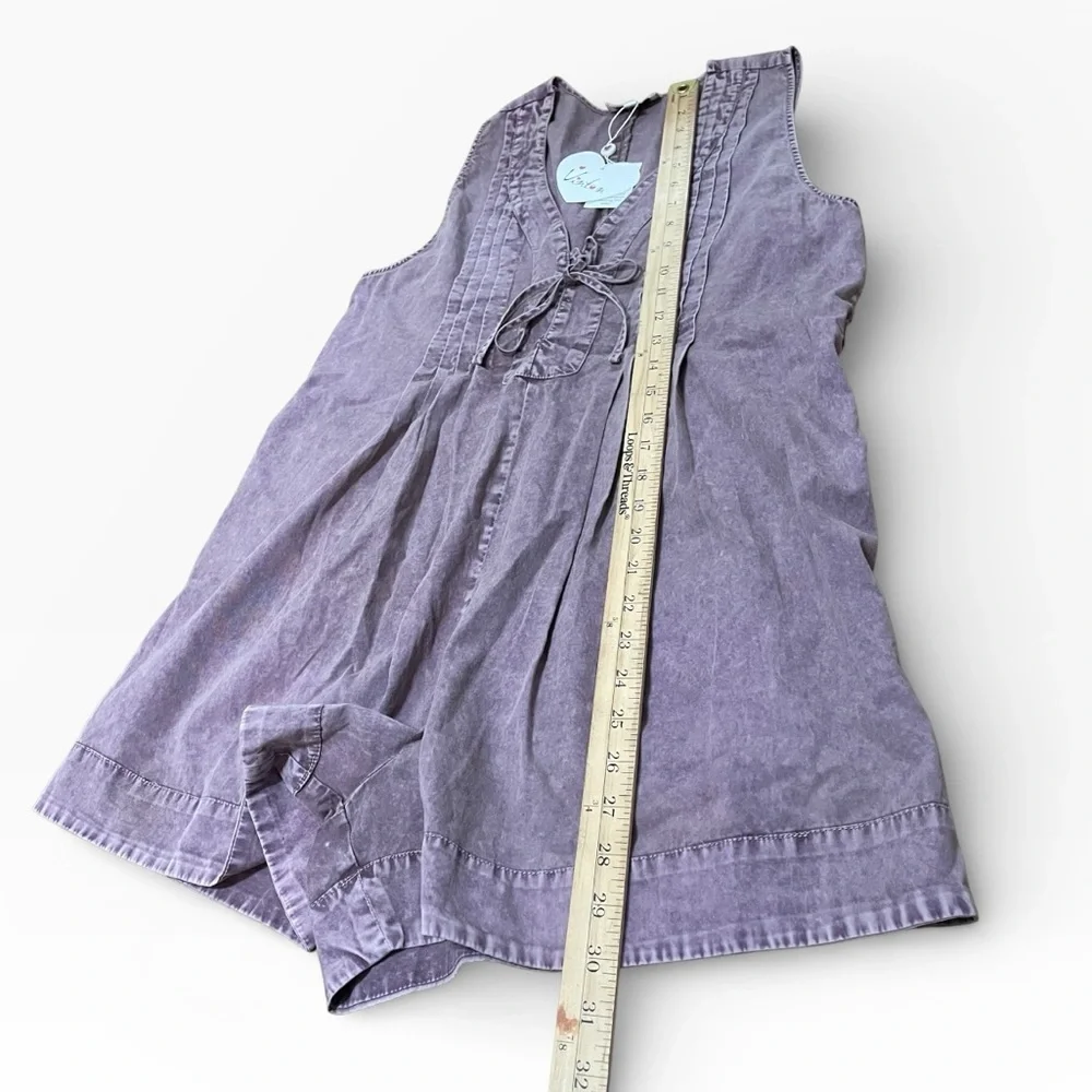 Purple Sleeveless Romper Size M - Picture 5 of 7